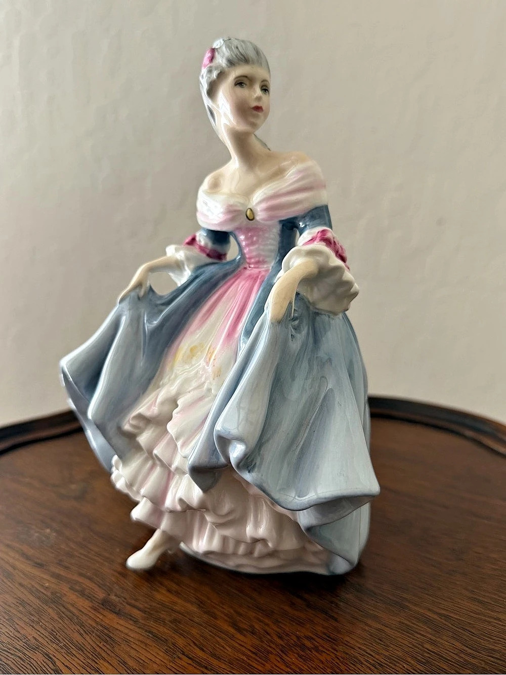 Royal Doulton Southern Belle Porcelain Figurine Blue & Pink